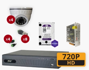 CCTV - 4 Κάμερες ασφαλείας K-Tec HD 1MP 720p