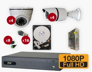 CCTV - 8 Κάμερες ασφαλείας K-Tec HD 2.1MP 1080p