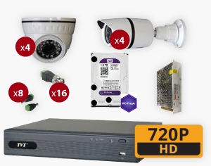 CCTV - 8 Κάμερες ασφαλείας K-Tec HD 1MP 720p
